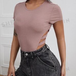 Pink SHEIN Bodysuit